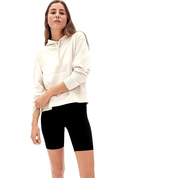 Everlane Hoodie Womens Sandstone Lightweight French Terry Pullover Sweatshirt - Picture 11 of 12